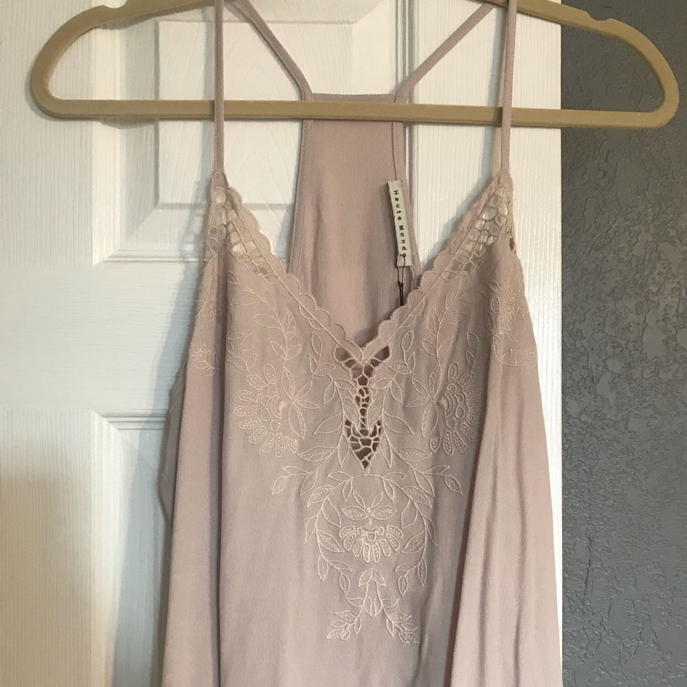Haute monde beige dress